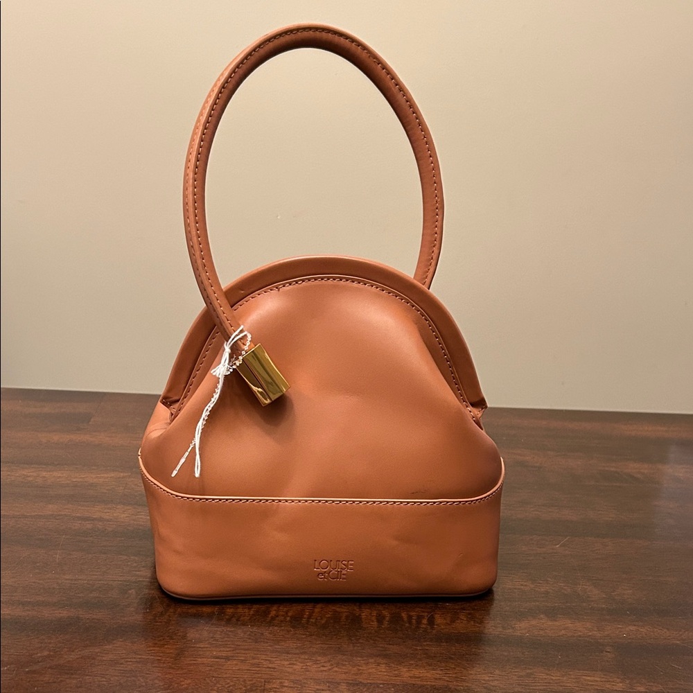 Louise et Cie  Leather Frame Bag Novelty Curved Handle NEW w/o box
